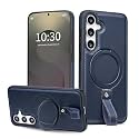 Butaiga for Samsung Galaxy S23 Plus Case Leather with Stand, Navy