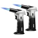 Butane Kitchen Torch, Safety Lock & 0‑90° Rotating Head for Baking