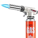 FunOwlet Butane Torch Kitchen Blow Lighter,Culinary Torches Head Professional Chef Cooking Adjustable Flame For Sous Vide,Creme Brulee,Baking,Bbq(Butane Gas Not Included)