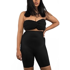 buttchique shorty core tightening amp thigh sculpting shapewear for natural contour compression butt-lift amp back support