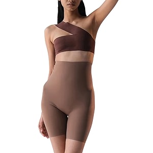 buttchique shorty core tightening amp thigh sculpting shapewear for natural contour compression butt-lift amp back support