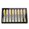 Butter Knives, 18/10 Stainless Steel 6.10 Inch Gold Cheese Spreader Knives Set in Black Gift Box, Dishwasher Safe, Set of 8