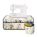 Butterfly and Daisy Sewing Machine Mats for Table with Pocket with Storage Reduce Vibration Pad Organizer for Most Sewing Machines Sew Machine Table Muffling Mats