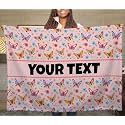 Butterfly Kids Throw Blanket - Custom Personalized Fleece, 50x60 in
