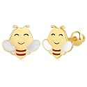 Butterfly Ladybug Unicorn Sloth Flamingo Dog Cat Turtle Angel Koala Daisy Panda Stud Earrings for Girls Women - Sterling Silver Hypoallergenic Animal Earrings with Secure Screw Backs