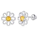 Butterfly Ladybug Unicorn Sloth Flamingo Dog Cat Turtle Angel Koala Daisy Panda Stud Earrings for Girls Women - Sterling Silver Hypoallergenic Animal Earrings with Secure Screw Backs