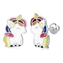 Butterfly Ladybug Unicorn Sloth Flamingo Dog Cat Turtle Angel Koala Daisy Panda Stud Earrings for Girls Women - Sterling Silver Hypoallergenic Animal Earrings with Secure Screw Backs