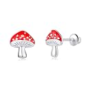 Butterfly Ladybug Unicorn Sloth Flamingo Dog Cat Turtle Angel Koala Daisy Panda Stud Earrings for Girls Women - Sterling Silver Hypoallergenic Animal Earrings with Secure Screw Backs