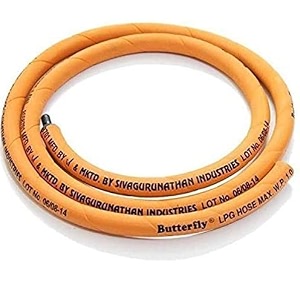 butterfly original lpg gas tube hose orange colourisi quality steel wire reinforced