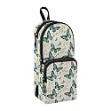Butterfly Pencil Bag Vintage Big Capacity 3 Compartment Pouch Pen Bag Print Pencil Pen Case