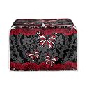 Butterfly Rose Print Bread Maker Cover Dust-proof Washable Toaster Cover Fits Most Standard 2 Slice Toasters, Kitchen Decorations