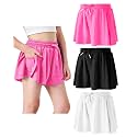 Butterfly Shorts Girls 2 in 1 Flowy Shorts with Pocket Athletic Skorts for Girls Running Tennis Skirts 2-14Y