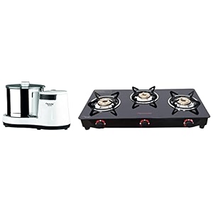 butterfly smart glass 3 burner gas stove manual ignition black amp smart 150-watt table top wet grinder with coconut scrapper attachment white combo