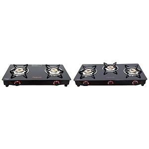 butterfly smart glass black 3 burner gas stove combo manual ignition