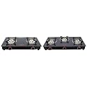 Butterfly Smart Glass Black 3 Burner Gas Stove Combo, Manual Ignition