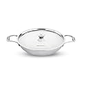 Butterfly Tez Triply Kadai with Lid | 28 CM | 3.5 LTR| Stay Cool Handle | Induction Compatible | Even Heat Distribution &amp; Faster Cooking | for Cooking Curry, Dal, Deep Fry | 10 Year Warranty | Silver