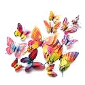 OPSEAM 3D Butterfly Wall Decor Butterfly Decorations Stickers with Magnets
