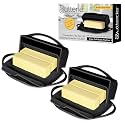 Butterie Flip Top Butter Dish Two Pack, Black