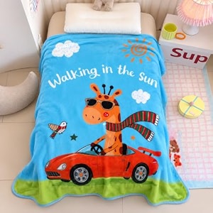 butterthief multipurpose cartoon print light weight blanket  soft cozy plush all seasons blankets for 0-5 years  wrapper cum blanket for baby boys girlsnew born kids toddler blue cat