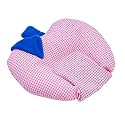 Butterthief Round Head Shape Mustard Seed Rai Pillow for Newborn Baby Neck Pillow 0-12 Months Infant Pillow (Apple Pink)