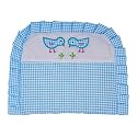 Butterthief Round Head Shape Mustard Seed Rai Pillow for Newborn Baby Neck Pillow 0-12 Months Infant Pillow (Blue)