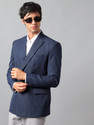 The Button Story Striped Double Breasted Casual