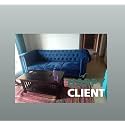 Button Tuffted 3 Seater Chesterfield Sofa Set for Living Room, Blue | Home Sofa | Living Room Furniture| 3 Seater Sofa Set (Wood)