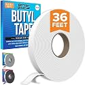 Butyl Tape for RV Roof and Boat, 36 Feet White Putty Window Sealant Tape