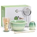 Buucup Japanese Matcha Set with Ceramic Bowl, Whisk & Bamboo Scoop