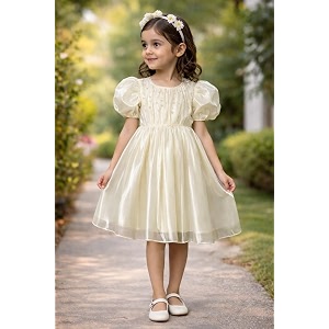 Buy Try Girls Crystal Puff Sleeve