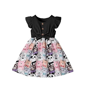 Buy Try Lycra Panda Printed Girls