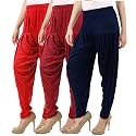 Buy That Trendz Combo Offer (Pack of 3) Cotton Viscose Lycra Dhoti Patiyala Salwar Harem Bottoms Pants for Womens (White, Maroon, Black)
