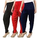 Buy That Trendz Combo Offer (Pack of 3) Cotton Viscose Lycra Dhoti Patiyala Salwar Harem Bottoms Pants for Womens (White, Maroon, Black)