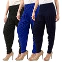 Buy That Trendz Combo Offer (Pack of 3) Cotton Viscose Lycra Dhoti Patiyala Salwar Harem Bottoms Pants for Womens (White, Maroon, Black)