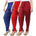 Buy That Trendz Combo Offer (Pack of 3) Cotton Viscose Lycra Dhoti Patiyala Salwar Harem Bottoms Pants for Womens (White, Maroon, Black)