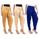 Buy That Trendz Combo Offer (Pack of 3) Cotton Viscose Lycra Dhoti Patiyala Salwar Harem Bottoms Pants for Womens (White, Maroon, Black)