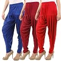 Buy That Trendz Combo Offer (Pack of 3) Cotton Viscose Lycra Dhoti Patiyala Salwar Harem Bottoms Pants for Womens (White, Maroon, Black)