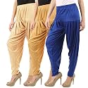Buy That Trendz Combo Offer (Pack of 3) Cotton Viscose Lycra Dhoti Patiyala Salwar Harem Bottoms Pants for Womens (White, Maroon, Black)