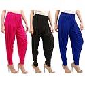 Buy That Trendz Combo Offer (Pack of 3) Cotton Viscose Lycra Dhoti Patiyala Salwar Harem Bottoms Pants for Womens (White, Maroon, Black)