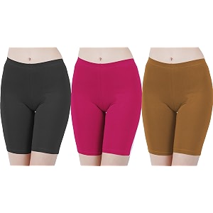 buy that trendz cotton lycra tight fit stretchable cycling shorts womens  shorties for active wearexerciseworkoutyogagymcyclerunning white navy turquoise combo pack of 3