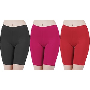 buy that trendz cotton lycra tight fit stretchable cycling shorts womens  shorties for active wearexerciseworkoutyogagymcyclerunning white navy turquoise combo pack of 3