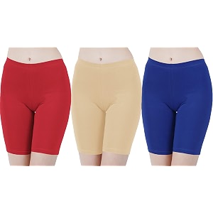 buy that trendz cotton lycra tight fit stretchable cycling shorts womens  shorties for active wearexerciseworkoutyogagymcyclerunning white navy turquoise combo pack of 3