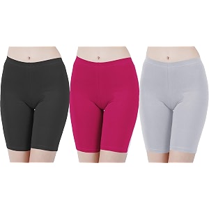 buy that trendz cotton lycra tight fit stretchable cycling shorts womens  shorties for active wearexerciseworkoutyogagymcyclerunning white navy turquoise combo pack of 3