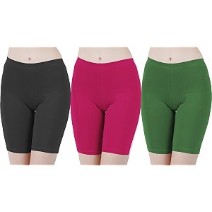 buy that trendz cotton lycra tight fit stretchable cycling shorts womens  shorties for active wearexerciseworkoutyogagymcyclerunning white navy turquoise combo pack of 3
