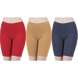 buy that trendz cotton lycra tight fit stretchable cycling shorts womens  shorties for active wearexerciseworkoutyogagymcyclerunning white navy turquoise combo pack of 3