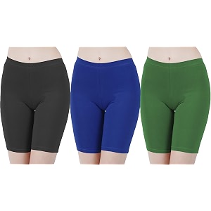buy that trendz cotton lycra tight fit stretchable cycling shorts womensshorties for exerciseworkoutyogagymcycleactive wear running red dark skin royal blue combo pack of 3