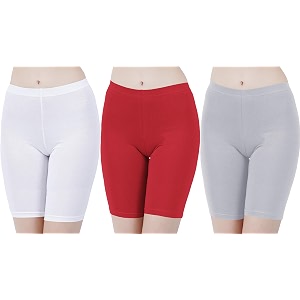 buy that trendz cotton lycra tight fit stretchable cycling shorts womensshorties for exerciseworkoutyogagymcycleactive wear running red dark skin royal blue combo pack of 3
