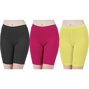 buy that trendz cotton lycra tight fit stretchable cycling shorts womens  shorties for active wearexerciseworkoutyogagymcyclerunning white navy turquoise combo pack of 3