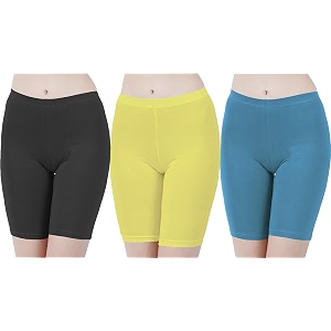 buy that trendz cotton lycra tight fit stretchable cycling shorts womensshorties for exerciseworkoutyogagymcycleactive wear running red dark skin royal blue combo pack of 3