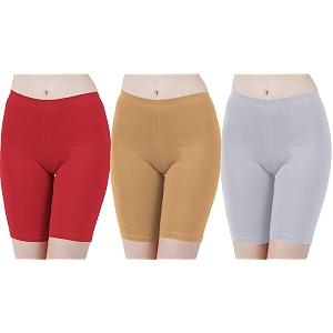 buy that trendz cotton lycra tight fit stretchable cycling shorts womens  shorties for active wearexerciseworkoutyogagymcyclerunning white navy turquoise combo pack of 3